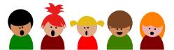 Clip art of kids heads